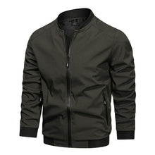 Casual Fashion Slim Men's Solid Color Stand Collar Coat