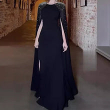 New Middle East Hot Fix Rhinestone Robe Evening Gown