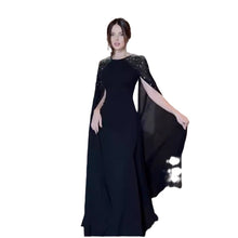 New Middle East Hot Fix Rhinestone Robe Evening Gown