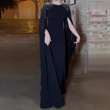 New Middle East Hot Fix Rhinestone Robe Evening Gown