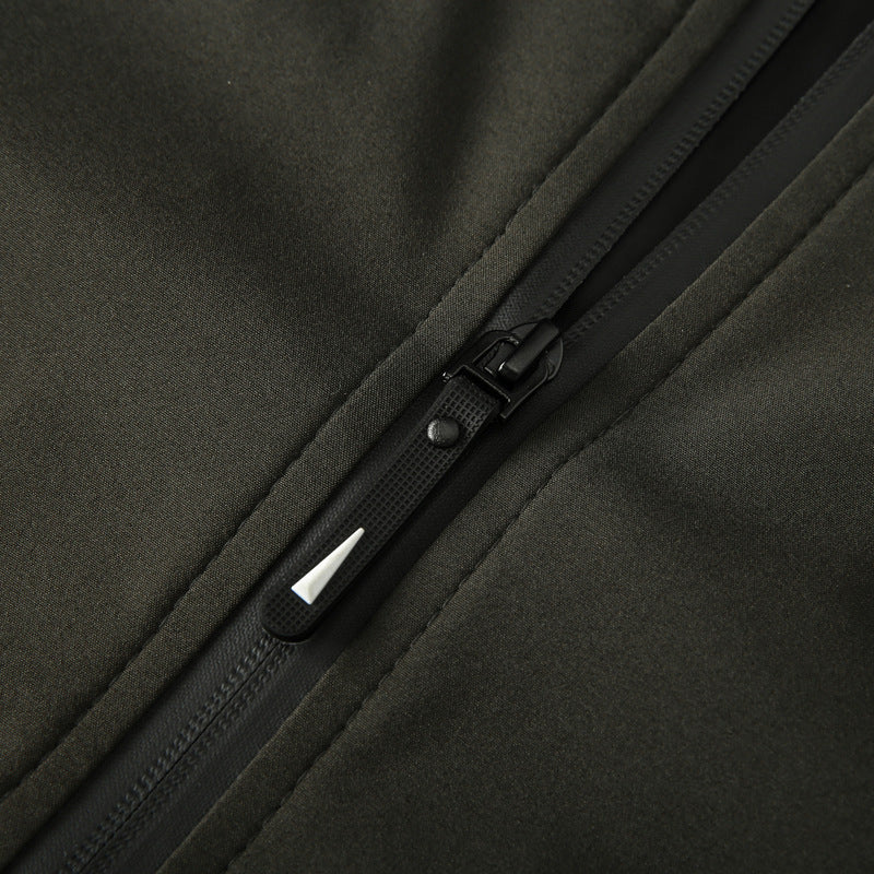 Casual Fashion Slim Men's Solid Color Stand Collar Coat