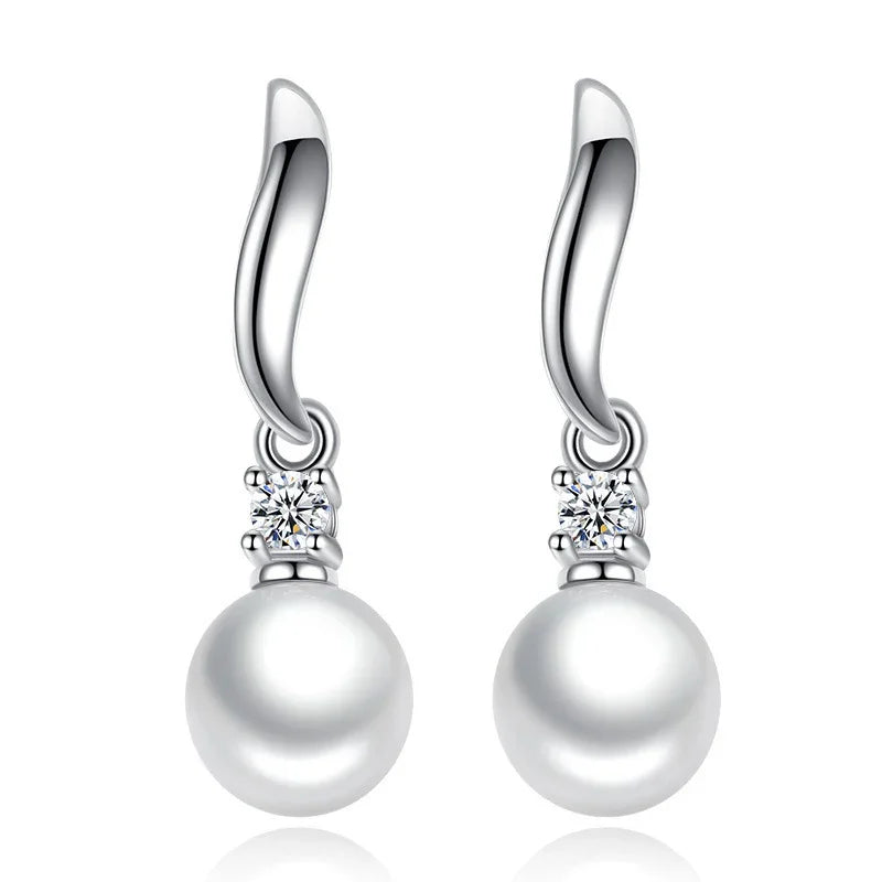 Fringed pearl earrings