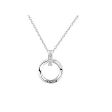 Mobius Ring Double Buckle Necklace For Women