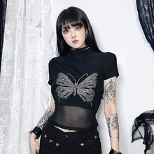 Hot Drilling Mesh Hot Drilling Top For Women