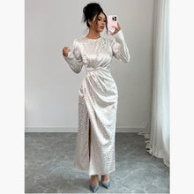 Elegant Style Printed Long-sleeved Dress For Women