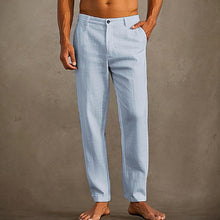 Men's Linen Beach Diagonal Pocket Cool Comfortable Breathable Skinny Pants
