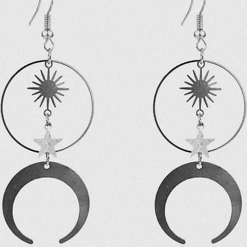 Bohemian Sun And Moon Earrings For Women