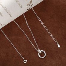 Mobius Ring Double Buckle Necklace For Women