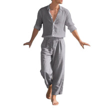 Loose Casual Long Sleeves Shirt And Trousers Two-piece Set