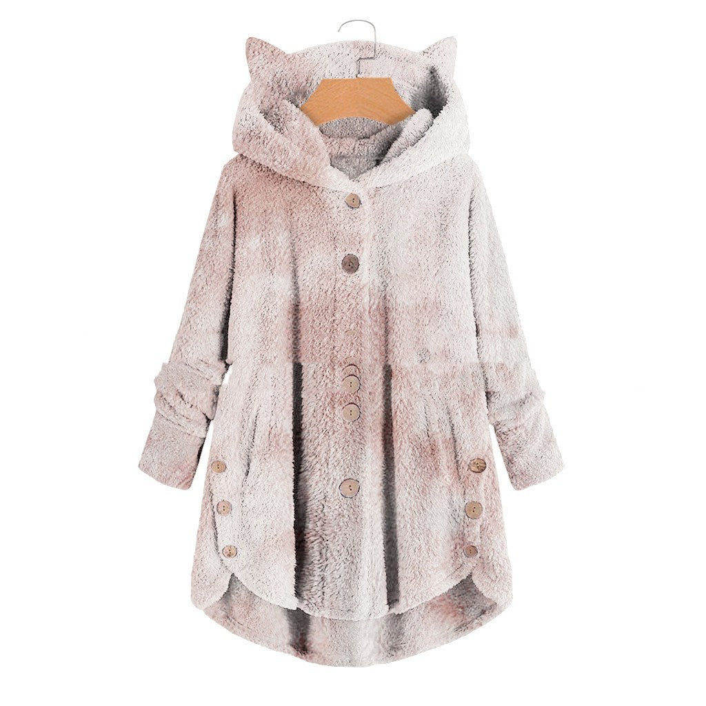 Hooded Buckle Loose Casual Women's Pajamas