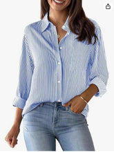 European And American Trendy Shirt Striped Pattern Printed 3D Shirt