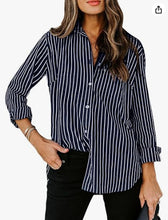 European And American Trendy Shirt Striped Pattern Printed 3D Shirt