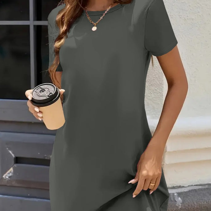 Marking Short Sleeve Dress Summer