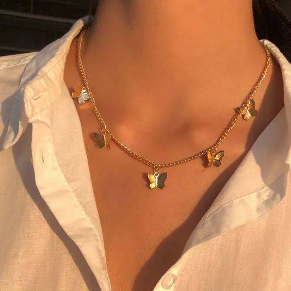 Women's Cute Fashion Butterfly Pendant Necklace