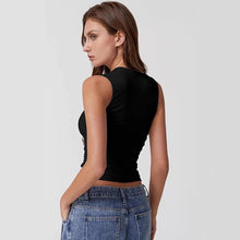 Off-the-shoulder Square Collar Shoulder Strap Midriff-baring Top