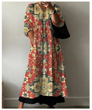 Printed European And American Summer Urban Casual Loose Dress Women