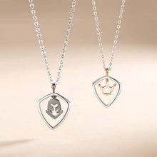 Simple Hollow Shield Crown Pendant For Men And Women A Pair Of Necklaces