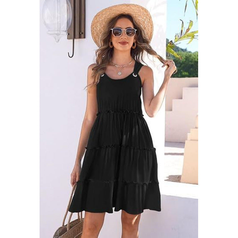 Vacation Swimsuit Smock Bohemian Floral Beach Dress