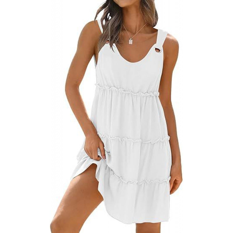 Vacation Swimsuit Smock Bohemian Floral Beach Dress