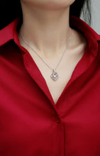 With You In My Heart - A Fashionable And Trendy Jewelry Necklace Pendant Set With 0.5-carat Moissanite S925 Sterling Silver And Platinum Plating
