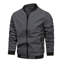 Casual Fashion Slim Men's Solid Color Stand Collar Coat