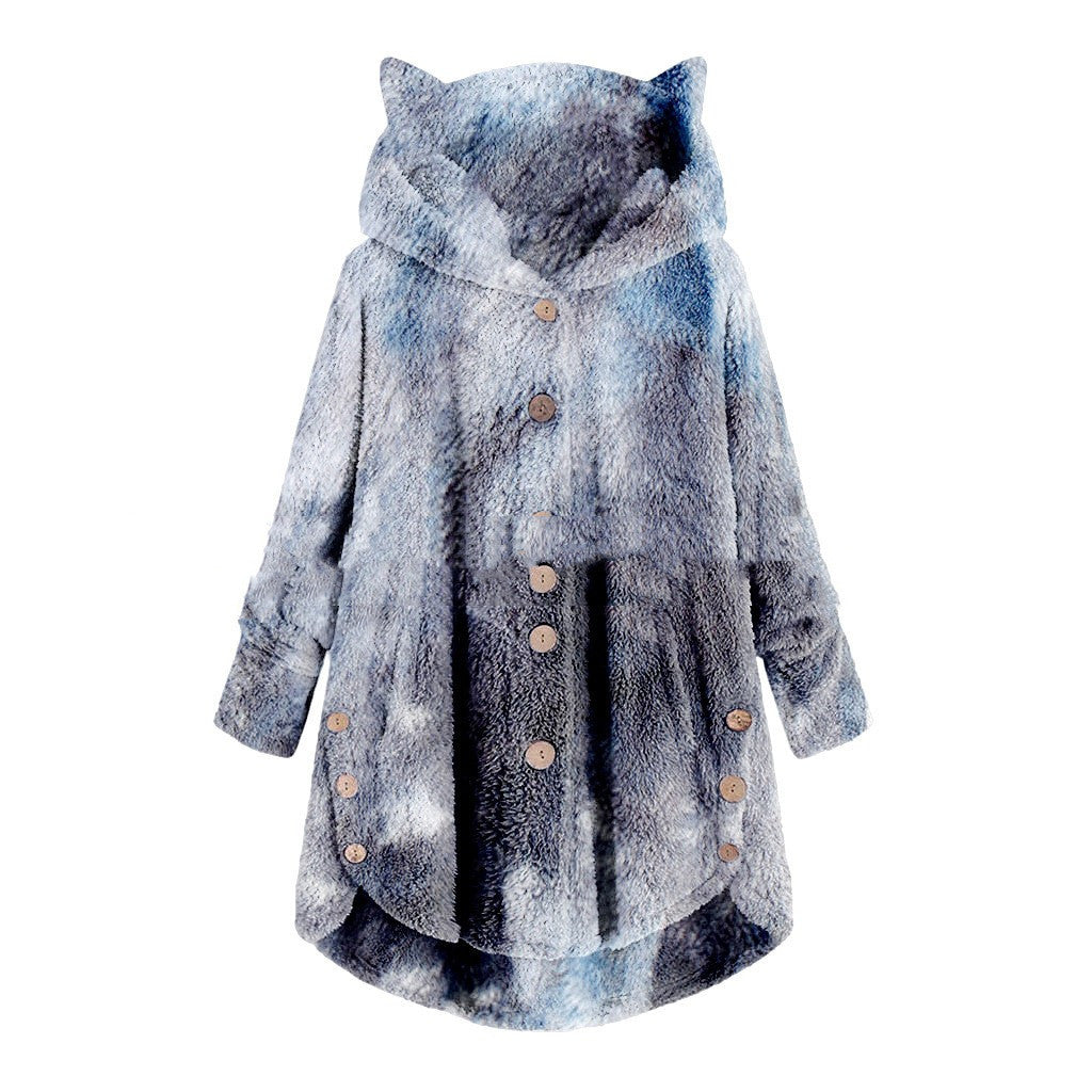 Hooded Buckle Loose Casual Women's Pajamas