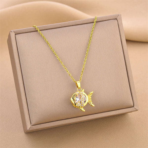 Necklace,stainless Steel,with Fish ,Only Self-pickup Is Supported, And The Displayed Prices Are All Self-pickup Prices