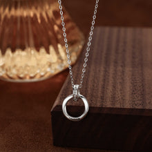 Mobius Ring Double Buckle Necklace For Women