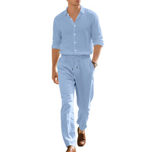 Loose Casual Long Sleeves Shirt And Trousers Two-piece Set
