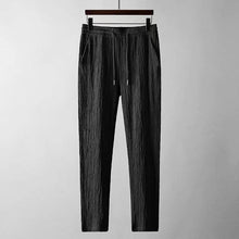 Leisure Suit Summer Loose Short Sleeve Top And Drawstring Trousers Fashion Mens Clothing