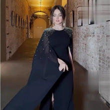 New Middle East Hot Fix Rhinestone Robe Evening Gown