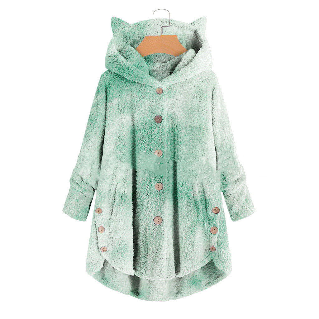 Hooded Buckle Loose Casual Women's Pajamas
