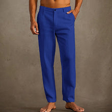 Men's Linen Beach Diagonal Pocket Cool Comfortable Breathable Skinny Pants
