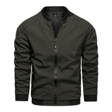 Casual Fashion Slim Men's Solid Color Stand Collar Coat