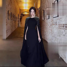 New Middle East Hot Fix Rhinestone Robe Evening Gown