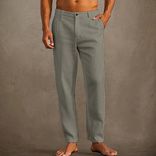 Men's Linen Beach Diagonal Pocket Cool Comfortable Breathable Skinny Pants
